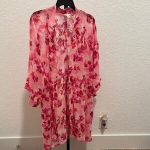 Ambrielle Floral Sheer Kimono